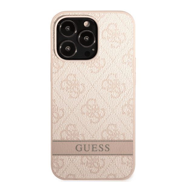 Guess PU 4G Stripe Case for iPhone 13 Pro Max Pink
