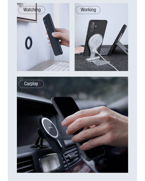 Магнитная задняя крышка Nillkin Super Frosted PRO для Samsung Galaxy S24 черный