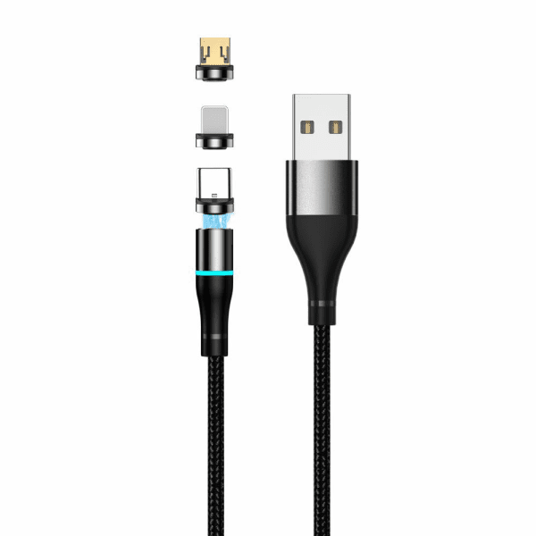 Обложка книги «Setty USB magnetic cable 1m 2A nylon black»