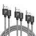 Обложка книги «Dux Ducis K-ONE Series set 3x USB - Lightning nylon cable (0.25 m, 1 m, 2 m) 2 A black»