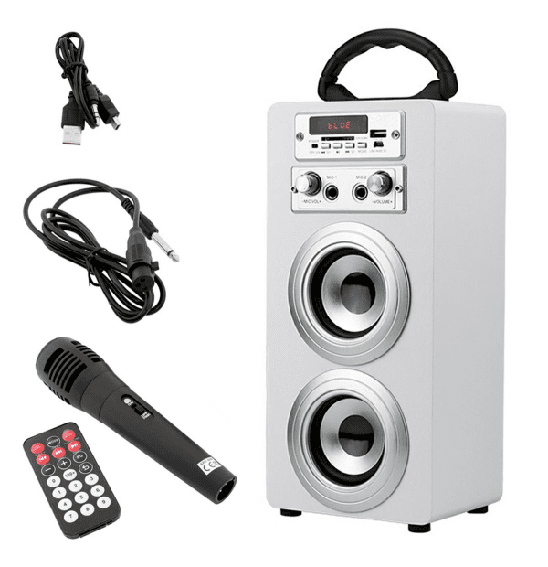 Портативная колонка Fusion Mini Karaoke 6W / 1000mAh / микрофон белая