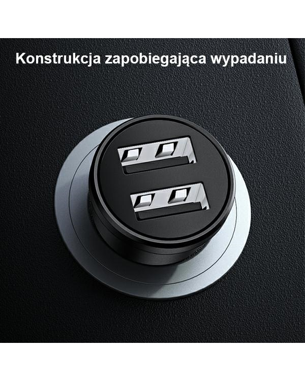 Дополнительное изображение книги «USAMS Ład. sam. 2xUSB 2,4A Mini czarny|black CC114TC01 (US-CC114)»