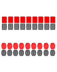Set of flat and rounded mounting bases for GoPro, DJI Osmo Action, EKEN, SJCam, Insta360 sports cameras with 3M tapes - 9 pieces