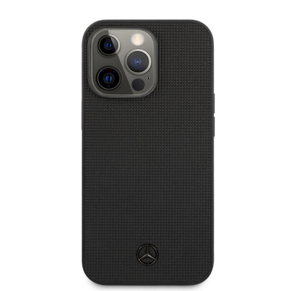 Обложка книги «MEHCP13LMBLBK Mercedes Genuine Leather Meshed Hard Case for iPhone 13 Pro Black»