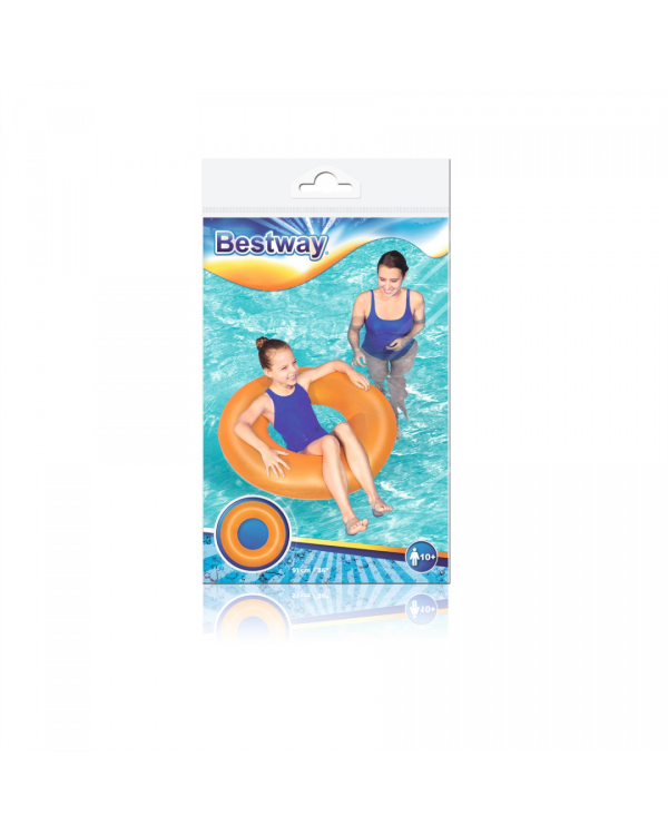 Плавательный круг оранжевый неон 91 см BESTWAY