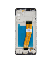 ЖК-дисплей + сенсорный блок + передняя крышка для Samsung A025F Galaxy A02s черный