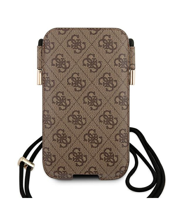 Guess Torebka na telefon GUHCP12L4GPSBR 6,7" brązowy|brown 4G Metal Logo