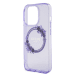 Guess PC|TPU Flowers Ring Glossy Logo MagSafe  Чехол для iPhone 15 Pro Max фиолетовый