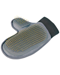 Расческа, массажная перчатка : Trixie Перчатка для ухода за шерстью с проволочной щетиной, 18*24 см