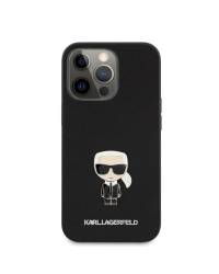 KLHCP13LIKMSBK Karl Lagerfeld PU Saffiano Ikonik Cover for iPhone 13 Pro Black