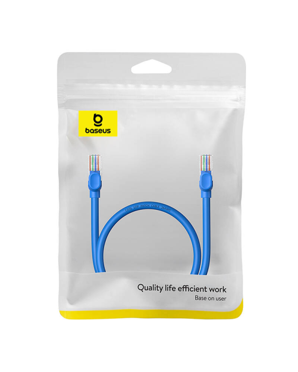 Круглый кабель Baseus Ethernet RJ45, Cat.6, 0,5 м (синий)