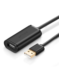 USB 2.0 extension cable UGREEN US121, active, 5m (black)