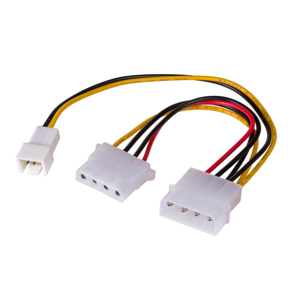 Адаптер с кабелем Akyga AK-CA-35 Molex (m) | 3 pin 12V (m) | Molex (f) 2x 15 см