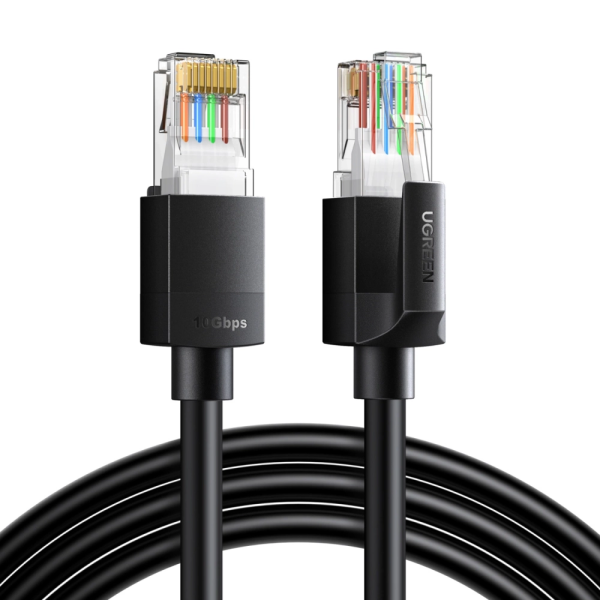 Ugreen Cat6A UTP Ethernet кабель 8 м - черный