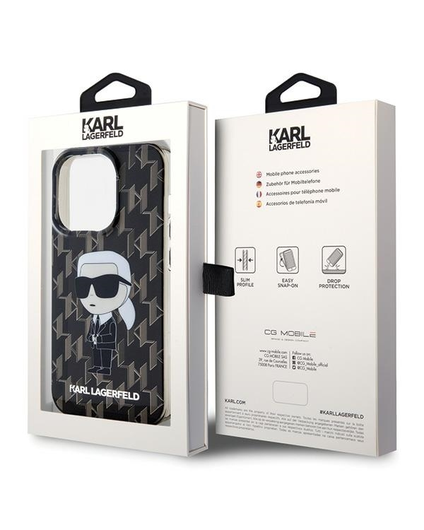 Дополнительное изображение книги «Karl Lagerfeld KLHCP15XHNKMKLK iPhone 15 Pro Max 6.7" czarny|black hardcase Monogram Ikonik»
