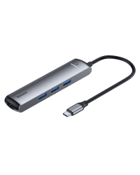Baseus CAHUB-J0G 6 in 1 Приставка для MacBook | 1 x HDMI | 3 x USB 3.0 | USB-C | RJ45 | PD