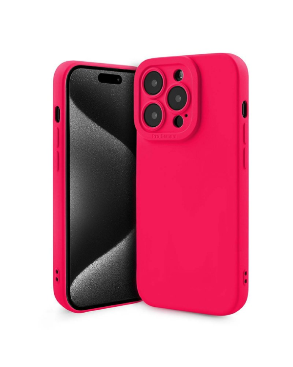 Fusion Softy прочный силиконовый чехол для Apple iPhone 15 фуксия