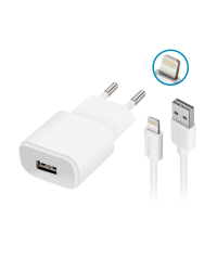 Forever TC-01 charger 1x USB 1A white + Lightning cable