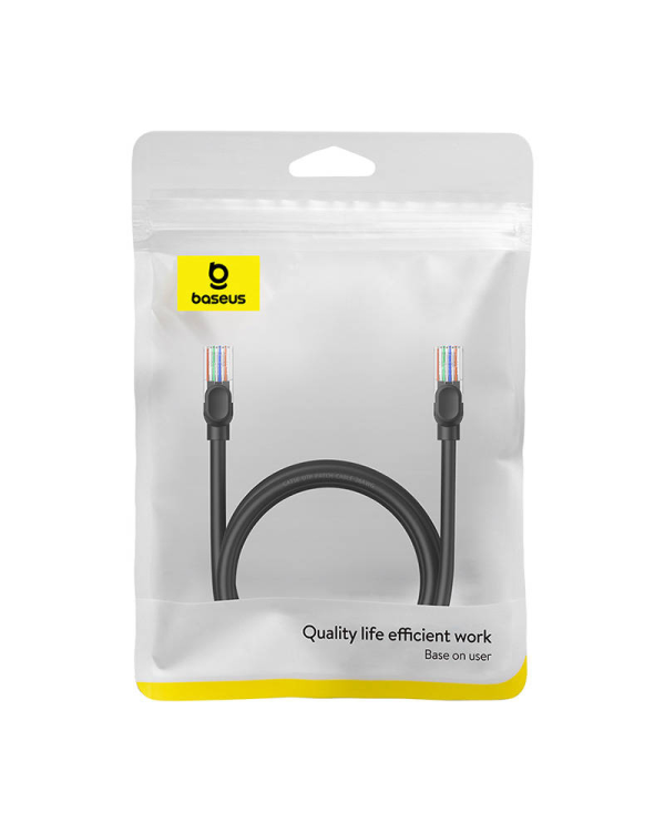 Сетевой кабель Baseus Ethernet CAT5, 1,5 м (черный)