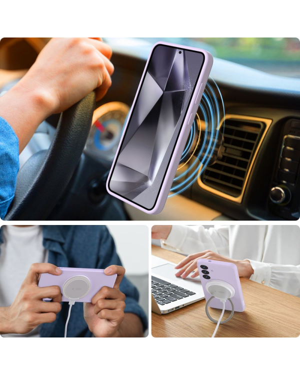 TECH-PROTECT LIQUID SILICONE MAGSAFE GALAXY S25 MAUVE