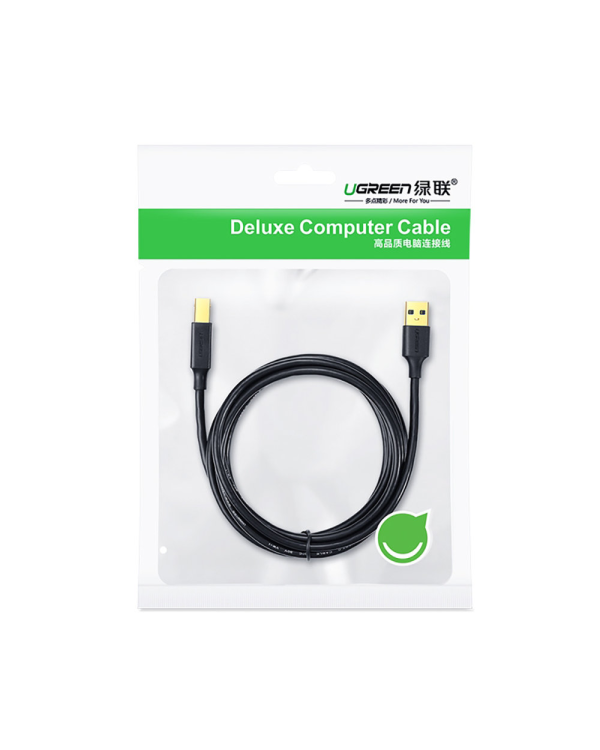 Кабель для принтера Ugreen USB Type B (male) - USB 2.0 (male) 480 Мбит|с 2 м черный (US135 20847)