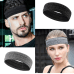 Elastic fabric headband for running fitness black