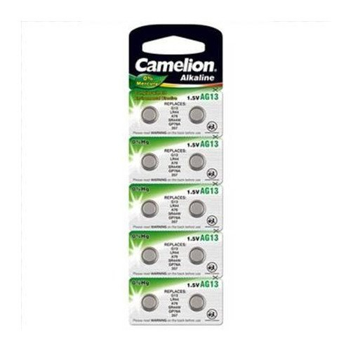 Camelion AG13 / LR44 / SR44W / 357 / GP76A / A76 / Alkaline 1.5V Батарея (10шт.)