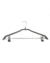 Плечики для одежды с зажимами 2шт. сталь | винил Non Slip 44cm черный