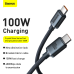Кабель Baseus Crystal Shine Series Кабель USB для быстрой зарядки и передачи данных USB Type C - USB Type C 100W 2m черный (CAJY000701)