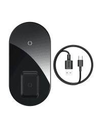 Baseus Simple Pro 2in1 Wireless Charger Qi Charger for Smartphones and AirPods 15W black (WXJK-C01)