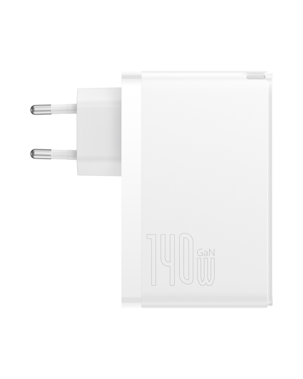 Baseus GaN5 Pro wall charger 2xUSB-C + USB, 140W (white)
