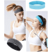 Elastic fabric headband for running fitness black
