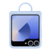 Силиконовый чехол Samsung EF-PF741TLEGWW для Samsung F741B Galaxy Z Flip 6 - синий