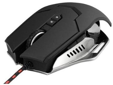 Varr Pro X-Steel Metal Игровая мышь с Дополнительными кнопками и подсветкой / 1000 - 7000 DPI / USB / Черная