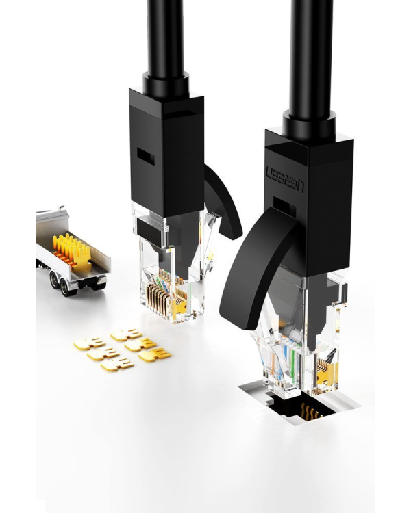 Дополнительное изображение книги «Ugreen cable internet network cable Ethernet patchcord RJ45 Cat 6 UTP 1000Mbps 1m black (20159)»