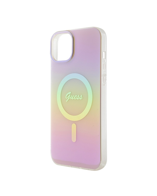 Guess MagSafe GUHMP15SHITSP Apple iPhone 15 6.1" pink|pink hardcase IML Iridescent MagSafe