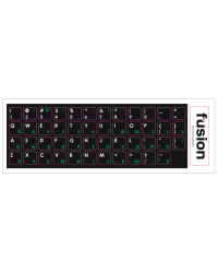 Fusion Ламинированные Наклейки для Клавиатуры RU / ENG Зеленые
