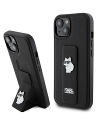 Karl Lagerfeld KLHCP15MGSACHPK iPhone 15 Plus | 14 Plus 6.7" |черный жесткий чехол Gripstand Saffiano Choupette Pins