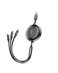 Baseus Golden Loop 3in1 USB cable - micro USB / Lightning / USB-C 3.5A 35cm - 120cm black (CAMLT-JH01)