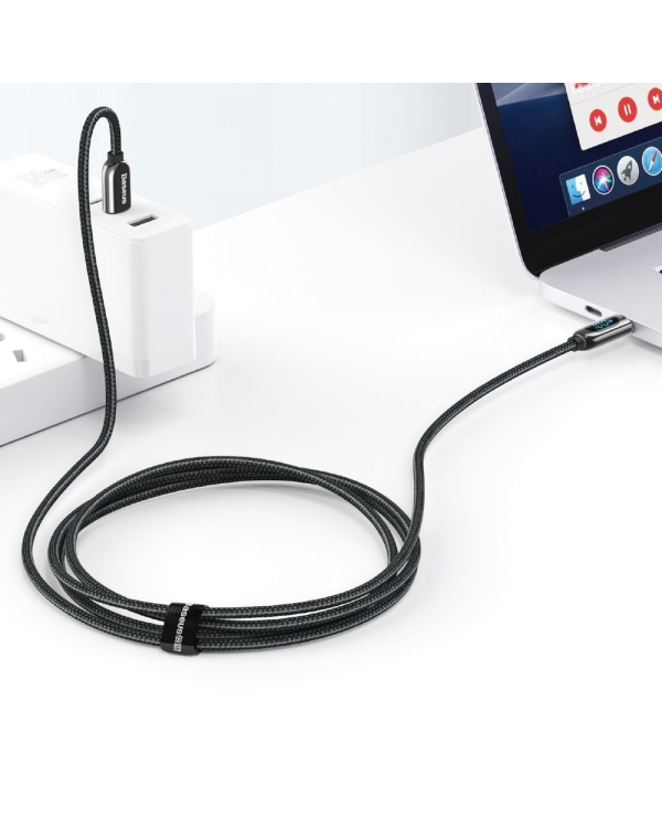 Baseus USB Type C cable - USB Type C 100W (20V | 5A) Power Delivery with display screen power meter 2m black (CATSK-C01)