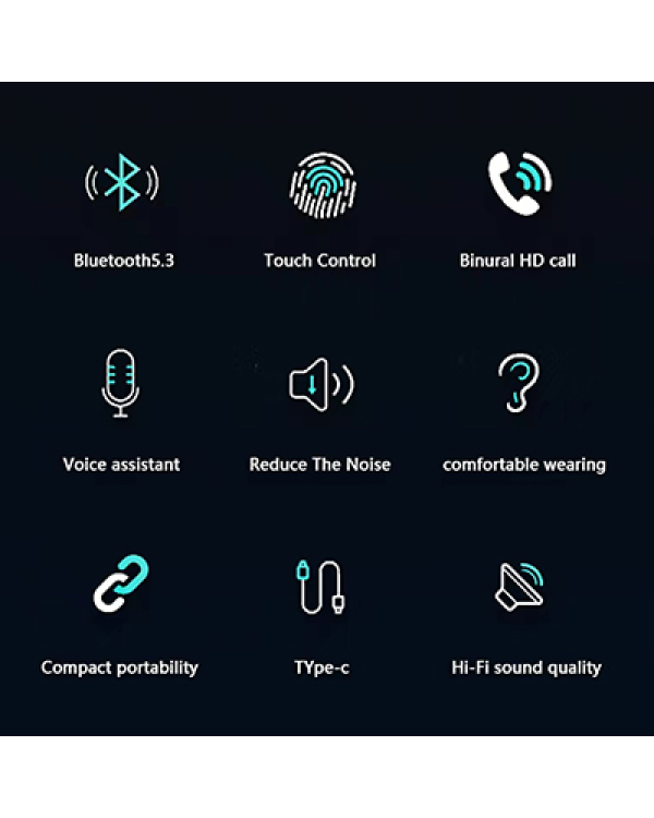 Беспроводные гарнитуры EGA ET03 TWS черный