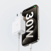 Joyroom JR-TCF24 USB-C PD 30W QC SFC сетевое зарядное устройство - белый + кабель USB-C 1м