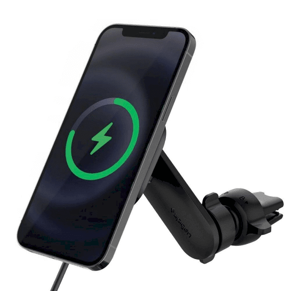 Обложка книги «SPIGEN ITS12W ONETAP MAGNETIC MAGSAFE VENT CAR CHARGER 7.5W BLACK»