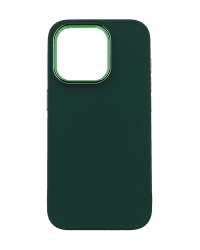 Силиконовый задний чехол Fusion Frame для Apple iPhone 15 Pro Max зеленый
