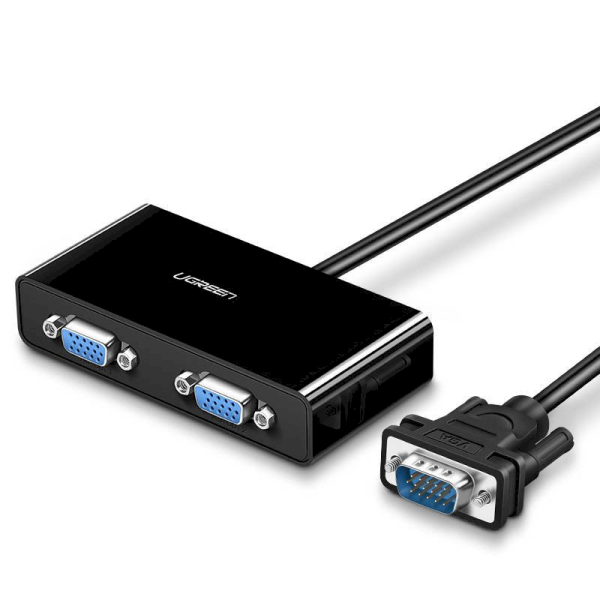 UGREEN 40254 VGA video splitter up to 2x VGA - 1m (black)