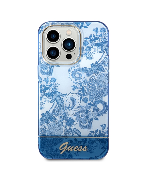 Guess GUHCP14XHGPLHB iPhone 14 Pro Max 6,7" niebieski|blue hardcase Porcelain Collection