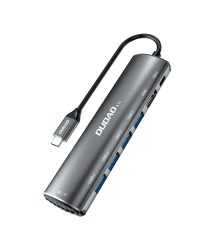 Dudao 8w1 multifunctional USB Type C HUB - USB Typ C PD 60 W / HDMI 4K@30 Hz / SD - micro SD card reader / 4x USB 3.2 Gen 1 grey (A15 grey)