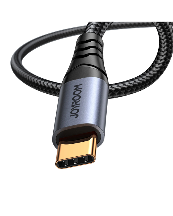 Joyroom стерео аудио кабель AUX 3,5 мм миниджек - USB-C для телефона 1,2 м черный (SY-A07)