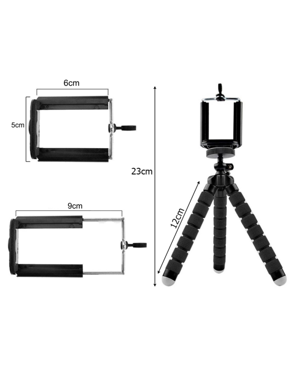 Fusion Tripod Гибкий штатив держатель для телефона черный
