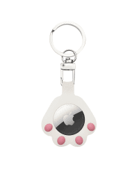 Fusion Cat Paw брелок для Apple AirTag с кольцом для ключей белый
